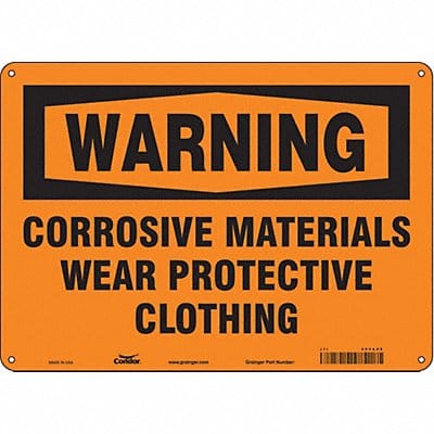 Safety Sign 10 in x 14 in Polyethylene