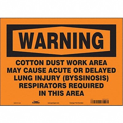 Safety Sign 10 in x 14 in Vinyl