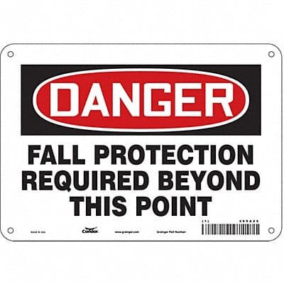 J7712 Safety Sign 7 inx10 in Polyethylene