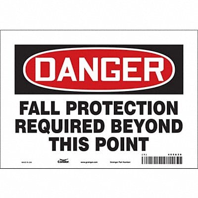 J7712 Safety Sign 7 inx10 in Vinyl