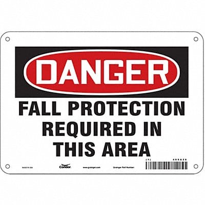 Safety Sign 7 in x 10 in Aluminum