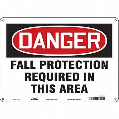 Safety Sign 10 inx14 in Polyethylene