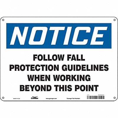 Safety Sign 10 inx14 in Aluminum