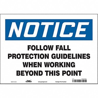 Safety Sign 10 in x 14 in Vinyl