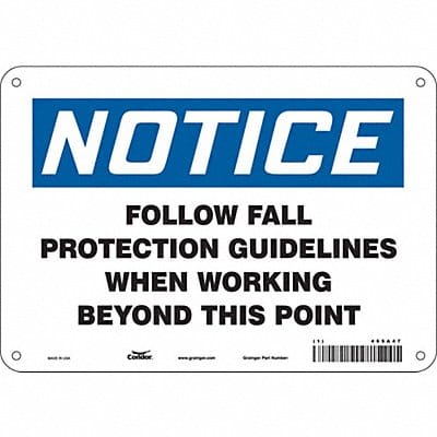 Safety Sign 7 in x 10 in Aluminum