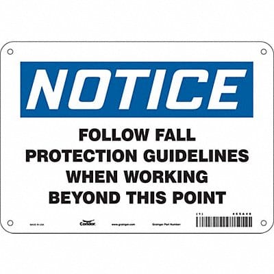 Safety Sign 7 inx10 in Polyethylene