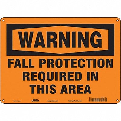 Safety Sign 10 inx14 in Polyethylene