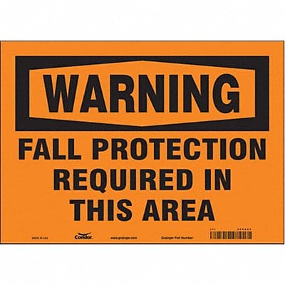 Safety Sign 10 in x 14 in Vinyl