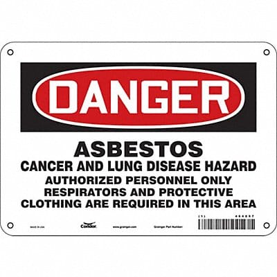 Safety Sign 7 inx10 in Polyethylene