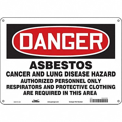 Safety Sign 10 inx14 in Polyethylene