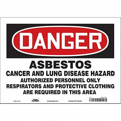 Safety Sign 10 in x 14 in Vinyl