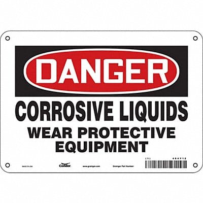 Safety Sign 7 inx10 in Polyethylene