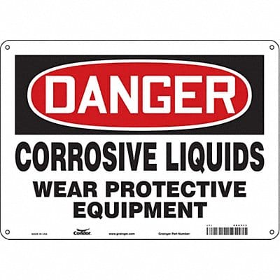 Safety Sign 10 in x 14 in Polyethylene
