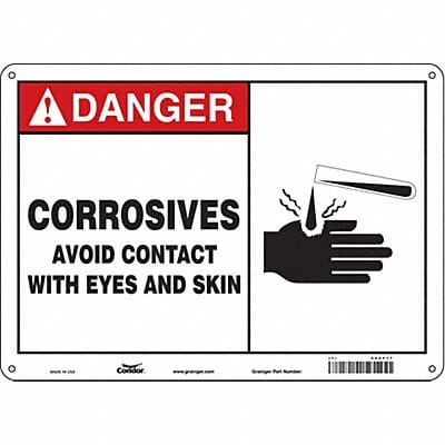 Safety Sign 10 in x 14 in Aluminum
