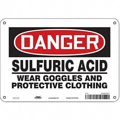 Safety Sign 7 in x 10 in Polyethylene