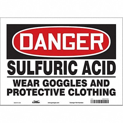 Safety Sign 10 inx14 in Vinyl