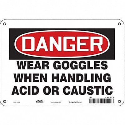 Safety Sign 7 in x 10 in Aluminum