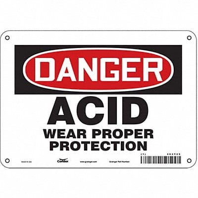 Safety Sign 7 in x 10 in Aluminum