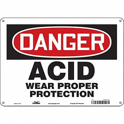 Safety Sign 10 inx14 in Aluminum