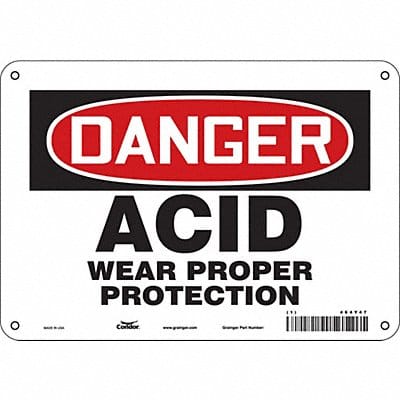 Safety Sign 7 in x 10 in Polyethylene