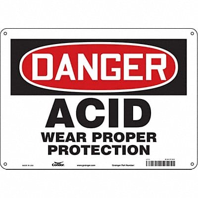 Safety Sign 10 inx14 in Polyethylene