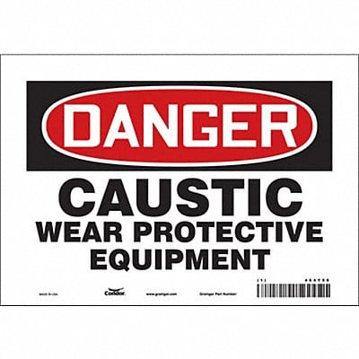 Safety Sign 7 inx10 in Vinyl