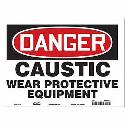 Safety Sign 10 in x 14 in Vinyl