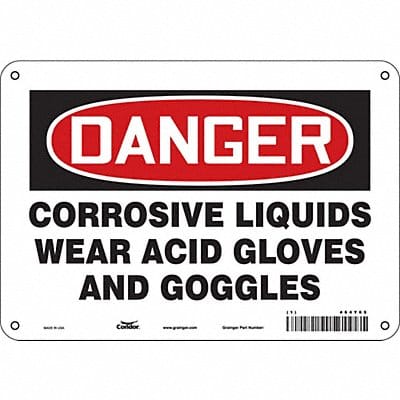 Safety Sign 7 in x 10 in Polyethylene