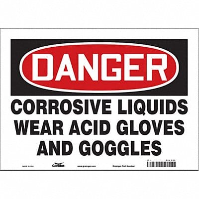 Safety Sign 10 in x 14 in Vinyl