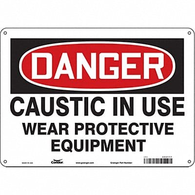 Safety Sign 10 inx14 in Polyethylene