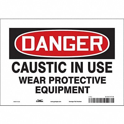 Safety Sign 7 in x 10 in Vinyl