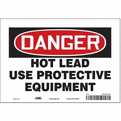 Safety Sign 7 in x 10 in Vinyl