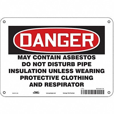 Safety Sign 7 inx10 in Polyethylene
