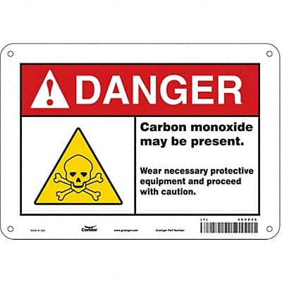 Safety Sign 7 in x 10 in Aluminum
