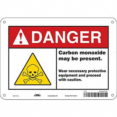Safety Sign 7 inx10 in Polyethylene