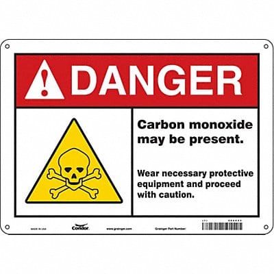 Safety Sign 10 in x 14 in Polyethylene