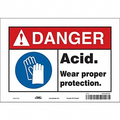 Safety Sign 7 in x 10 in Vinyl
