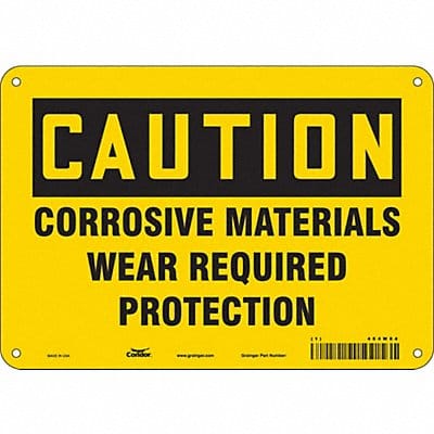 J6946 Safety Sign 7 in x 10 in Aluminum