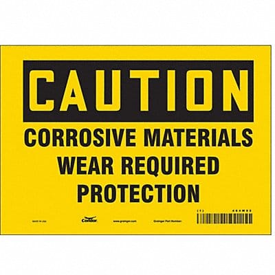 J6946 Safety Sign 7 in x 10 in Vinyl