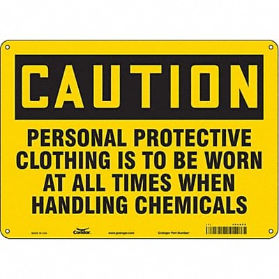 Safety Sign 10 in x 14 in Aluminum