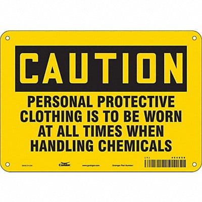 Safety Sign 7 in x 10 in Polyethylene