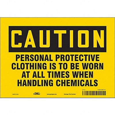 Safety Sign 7 in x 10 in Vinyl
