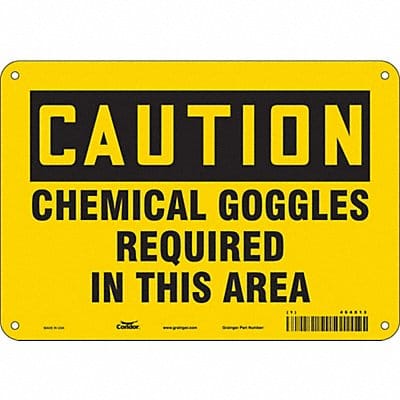Safety Sign 7 in x 10 in Aluminum