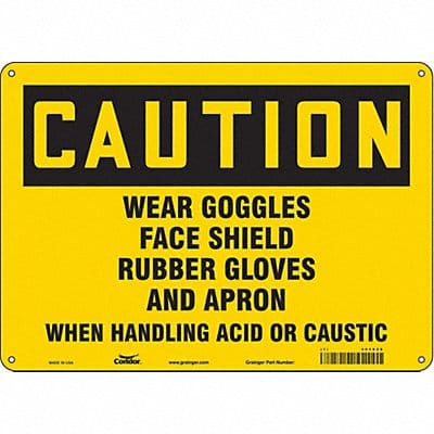 Safety Sign 10 inx14 in Aluminum