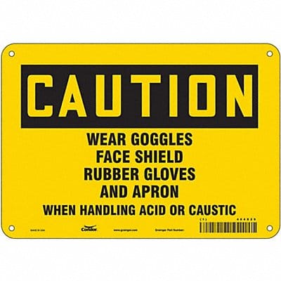 Safety Sign 7 inx10 in Polyethylene