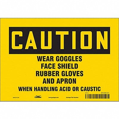 Safety Sign 7 in x 10 in Vinyl