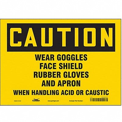 Safety Sign 10 in x 14 in Vinyl
