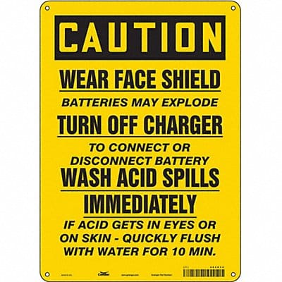Safety Sign 14 inx10 in Aluminum