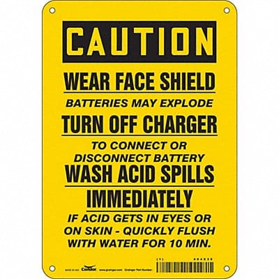 Safety Sign 10 inx7 in Polyethylene