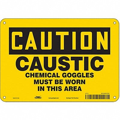 Safety Sign 7 in x 10 in Aluminum